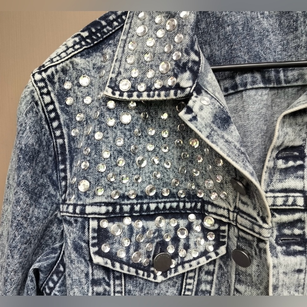 Alice + Olivia - Chloe Studded Denim Jacket - Size S - Picture 6 of 6